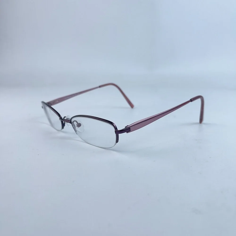 Adensco JOY JJF Women's‎ Eyeglasses Black Metal Cat Eye Half Rim 50-18-135 mm